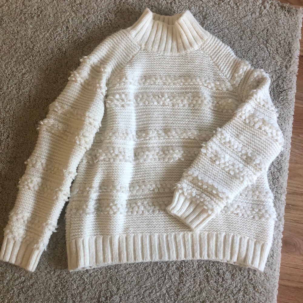 Magaschoni off white mock turtleneck